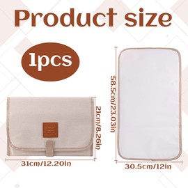 Travel Changing Mat,Foldable Portable Changing Mats,Baby Foldable Changing Mat,Beige Baby Changing Mat Portable,Foldable Baby Changing Mat Travel,Portable Baby Change Mat for Home Outside,Changing Mat