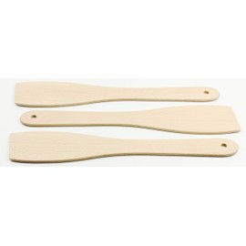 Spatula Set of 10 Beech Wood Environmentally Friendly Baking Shovel Food-Safe 295 mm Disposable Packed (10)