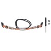 Retro Sports Watch Band Metal Beads Leather Wrist Watch Strap