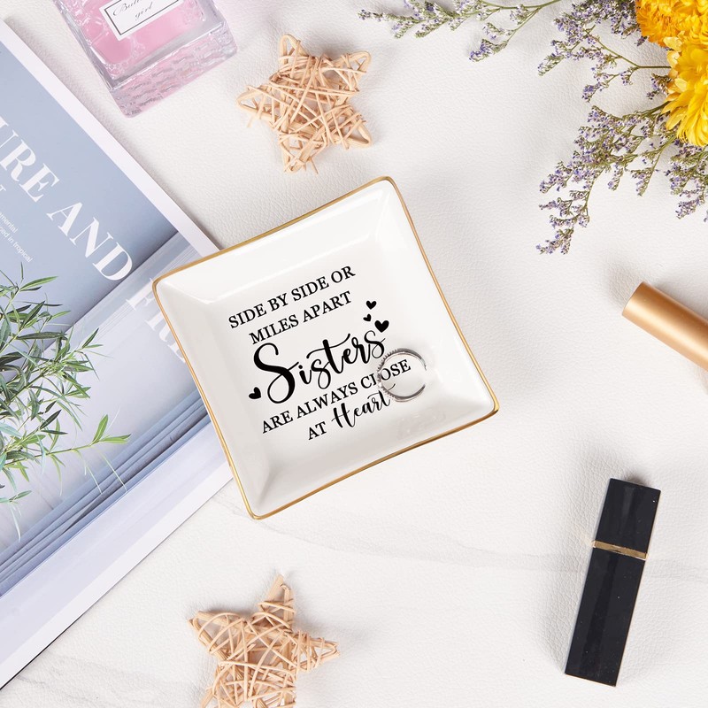 Spegiffu Spegiffu Sister Gifts Trinket Jewelry Dish - Celebrate Sisterhood: