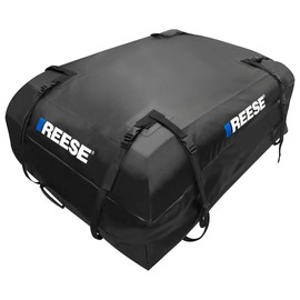 REESE 59006 Waterproof Rooftop Cargo Carrier Bag for Cars, SUVs or Trucks with/Without Roof Racks, 15 Cubic Feet, Heavy Duty 840D Abrasion-Resistant PVC Fabric with Anti-Slip Mat