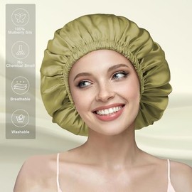 Wigi Gorro Seda Morera Coletero Dormir Ducha Pelo Redondo Amarillo Amanecer