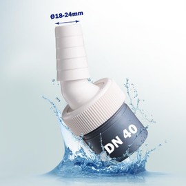 Monteral Washing Machine Drain Adapter and Drain Hose Connector for Dishwasher with Inlet Diameter 18–24 mm and Outlet for Pipe 40 mm