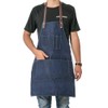 QEES Canvas Kitchen Chef Apron, Adjustable Bib Apron with Pockets,