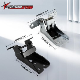 Frtcaty 4PCS Upper & Lower Door Hinge Set, Left & Right, Compatible with Ford Bronco F150 F250 F350 1978-1997, Thunderbird, Granada, Mercury Cougar Marquis Zephyr, Replaces 925066 925068