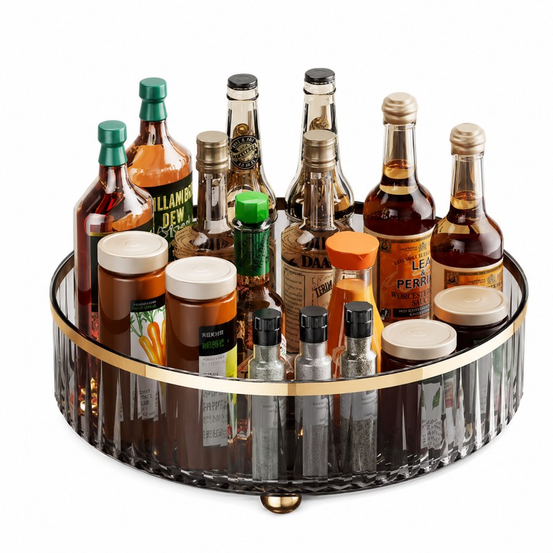 Rotating Pantry Organizer for Kitchen Storage – Clear Lazy Susan