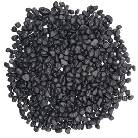 Black Pebbles for Crafts, 0.9 Pound Natural Polished Aquarium Gravel, Decorative Pebbles for Indoor Plants, Turtle Tank, Vase, Succulents Cactus, Garden Landscaping