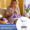 Hobekoee Acrylic Crochet Hooks,4 mm Ergonomic Crochet Hooks