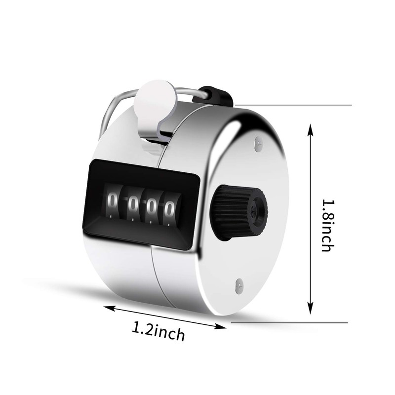 Eliamo 12 Pack Metal Hand Tally Counter 4-Digit Lap Counter