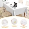 Disposable Tablecloth, White, Pack of 8 Plastic Tablecloths, 137 x
