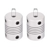 sourcing map 5 Pieces 4 mm to 4 mm Aluminium