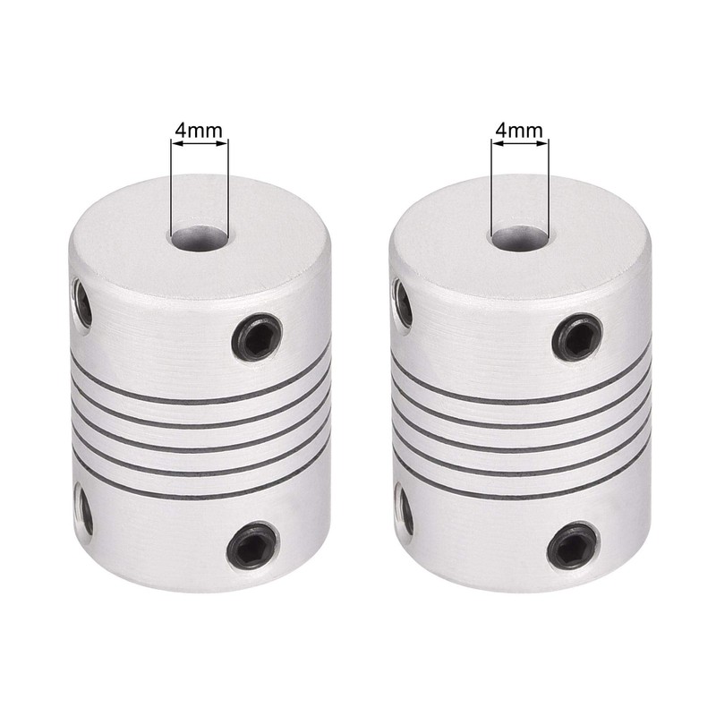 sourcing map 5 Pieces 4 mm to 4 mm Aluminium