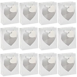 Fun Express HEART SHAPED ACETATE FRONT GIFT BAG/TAGS