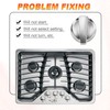 MOOTVGOO 5 Pack WB03X25796 Stainless Steel Stove Knobs Compatible with