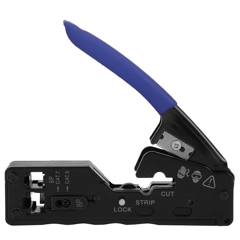 Network Wire Crimper Stripper Cutter Crystal Head Crimping Tool for