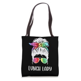 Lunch Lady Messy Bun Retro Lunch Ladies Squad Tote Bag
