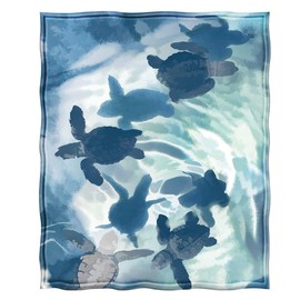 Levens Sea Turtle Throw Blanket Gifts for Women Girls, Ocean Animal Decor for Couch Bed Sofa Travelling, Birthday Christmas Soft Cozy Plush Microfiber Lightweight Blankets for Kids Adults 50"x60"