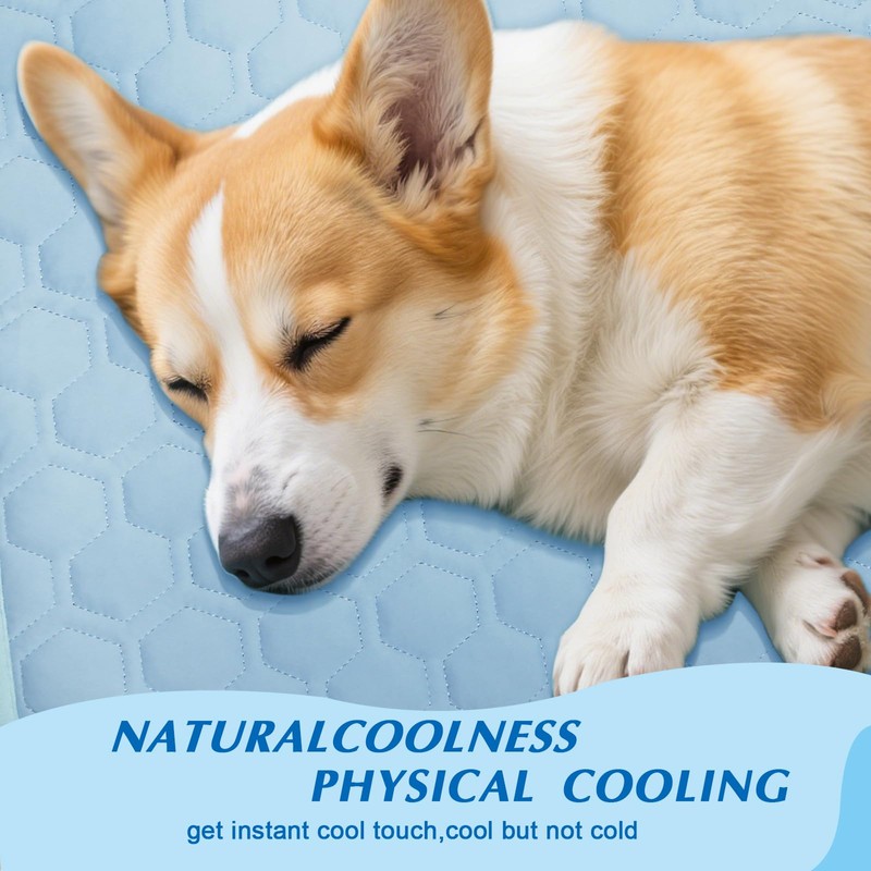 Cooling Mat for Dogs & Cats, Thick Breathable Dog Cooling
