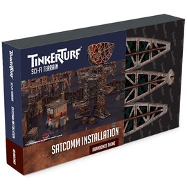TinkerTurf Sci-Fi Terrain: SatComm Installation, Abandoned Theme, Sturdy, Affordable, Great-Looking Full-Color Terrain, Quick and Easy to Assemble, Virtually Limitless Setups