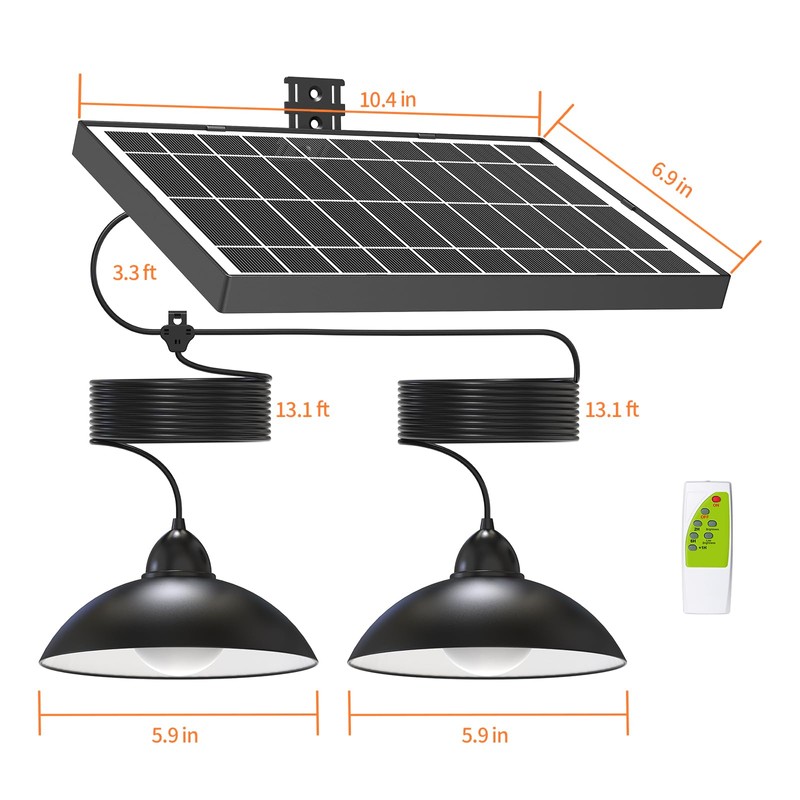 Lightonight Solar Pendant Lights IP65 Weatherproof Dusk to Dawn Solar