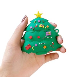 Rertnocnf Earbuds Case Compatible with Airpods 1 & 2, Kids Girls Women 3D Cute Christmas Tree Gifts Anti-Scratch Wireless Earphone Protector