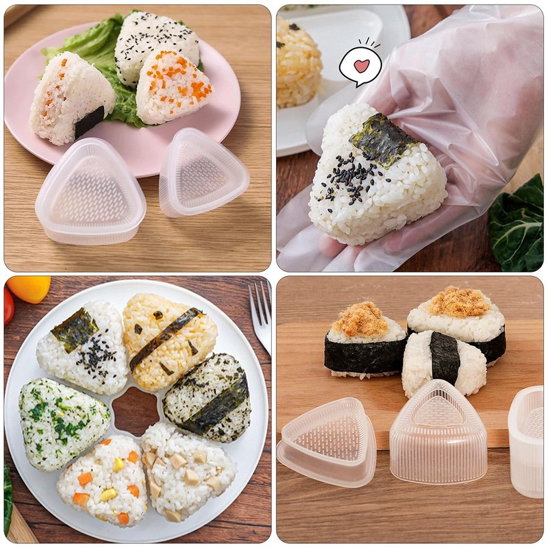 BigKego Pack of 8 Onigiri Shape Triangle Sushi Maker Mould