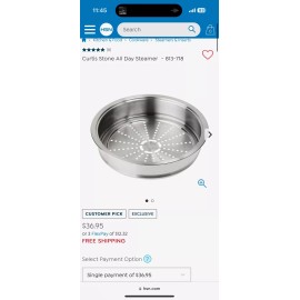 Curtis Stone 13.5" Stainless Steel Steamer Tray 13-1/2" Multipurpose Pan Insert