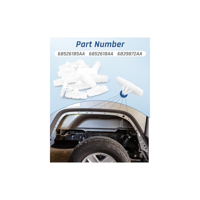 Fender Clips for Jeep Gladiator & Wrangler, 45-Piece Set