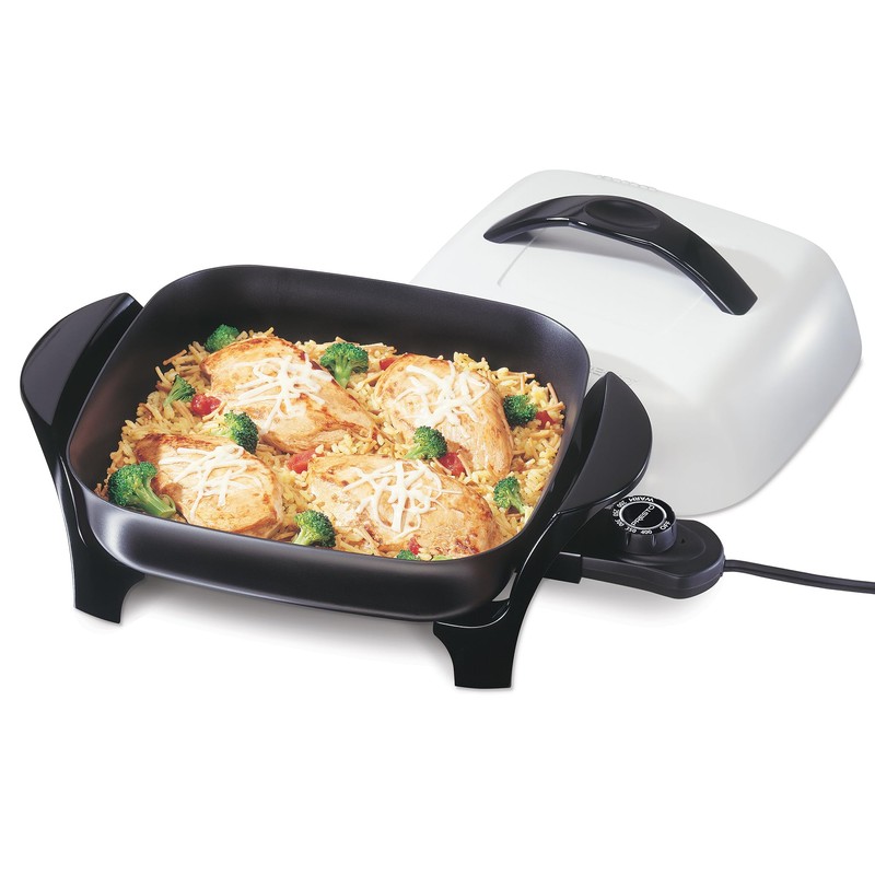 Presto 06620 11-Inch Electric Skillet,Black/White