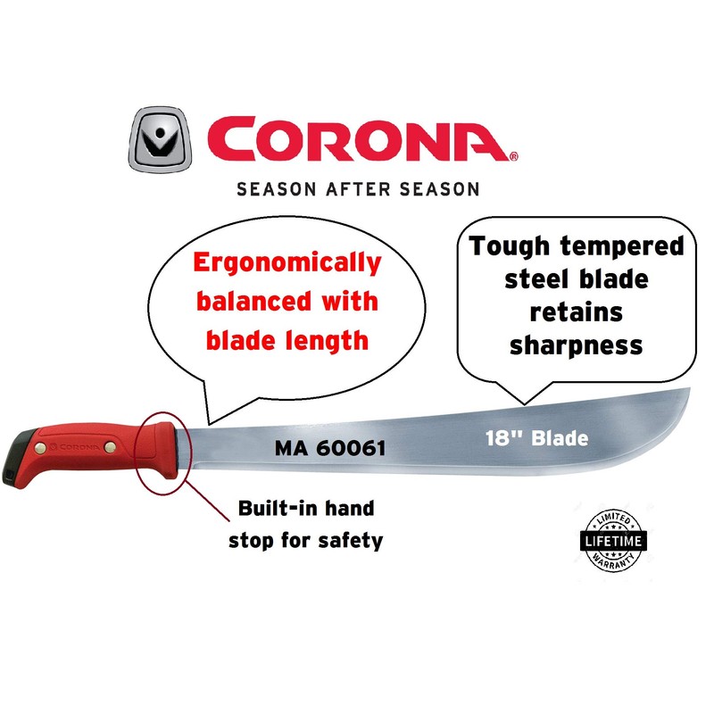 Corona MA 60061 Ergohandle Machete, 18"