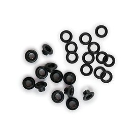 We R Memory Keepers Eyelets & Washers Standard-Black Pkg, Brass, 70 Pieces