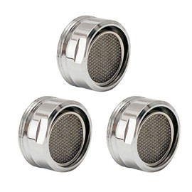 Bliceon 3 Pack 24MM Brass Male Tap Aerator Replacement Insert & Gasket - Universal Faucet Filter Spout Aerator for Improved Water Flow & Efficiency