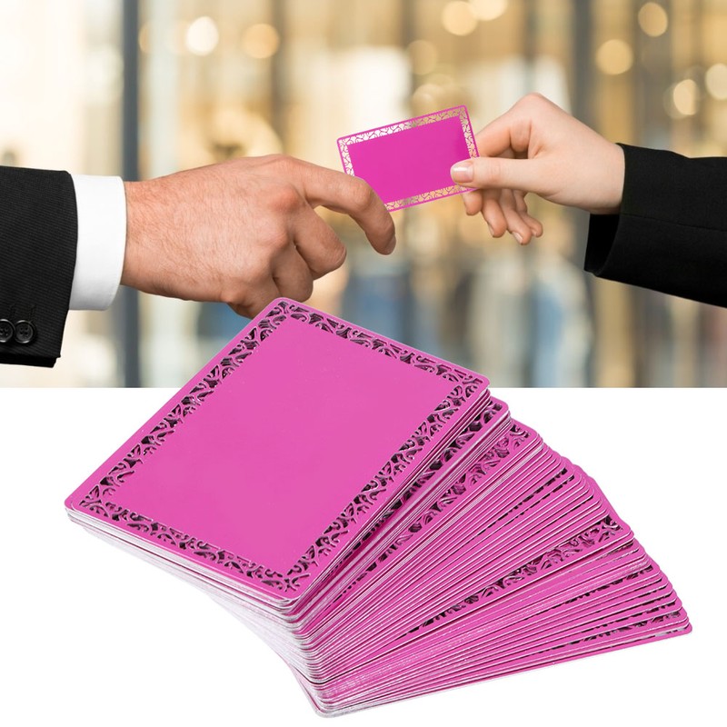 100Pcs Portable Aluminum Plate Metal Laser Engraving Blank Business Card