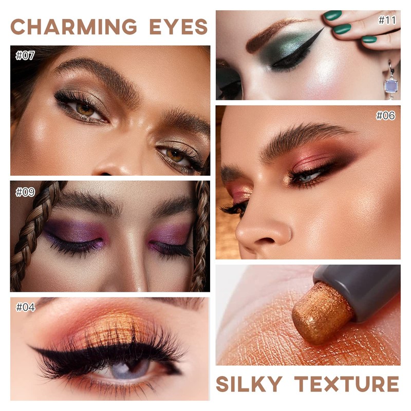 LOKFAR Eye-Shadow Stick Makeup Cosmetics Eye Brightener Stick, Rotatable Cream