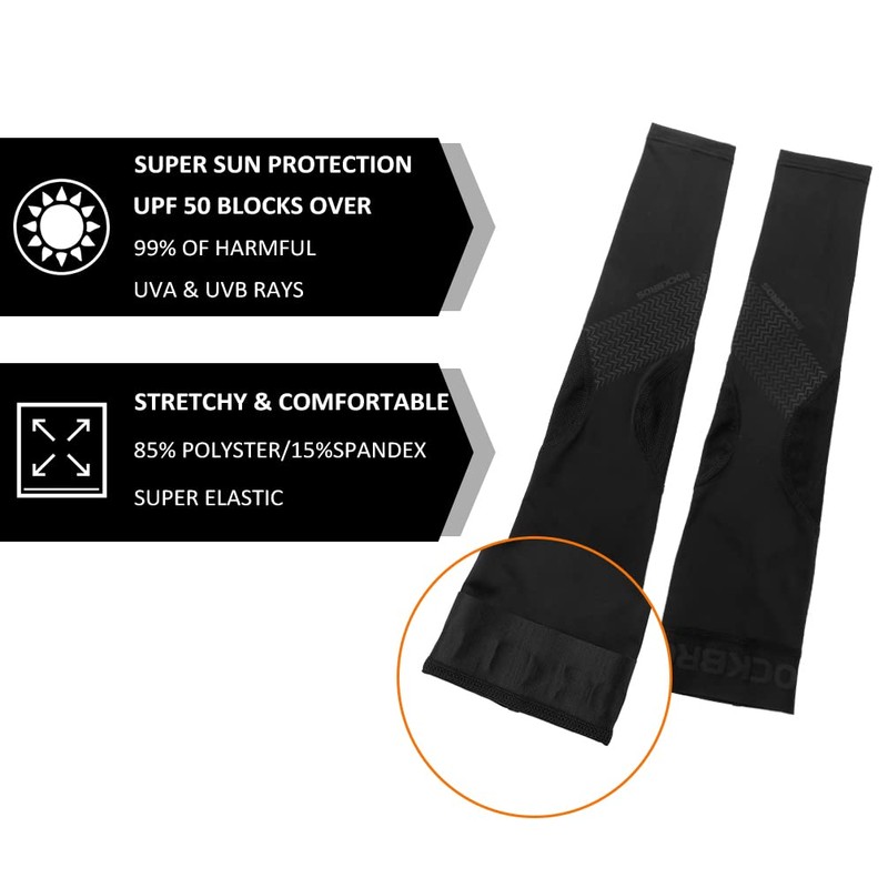 ROCKBROS Sun Protection Arm Sleeves Cooling Running Golf Fishing Cycling