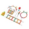 11pcs Parrot Swing Chewing Toy Set Bird Hanging Perches Toy