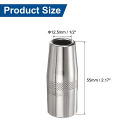 HARFINGTON 2pcs Mig Welding Gun Nozzle 1/2" Orifice KP2742-1-50F Gas Welding Gun Nozzle Copper Nickel Plating Welding Gun Accessory for 250L PRO Curve 200 MIG Gun 200A/300A/400A Parts