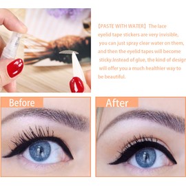 400pcs 3MM Water Eyelid Tape Ultra Invisible Beauty Double Eyelid Tape Stickers Instant Eye Lift Without Surgery Perfect for Hooded, Droopy, Uneven, Mono-eyelids