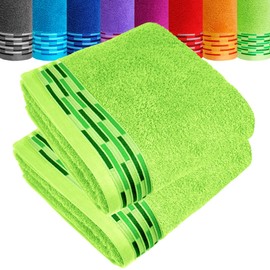 Lashuma Lugano Deluxe Hand Towels 50 x 100 cm Green Apple Green