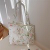 Floral Quilted Cotton Shoulder Bag for Women Medium Size Handbag