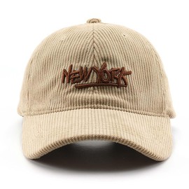 New York Hat Marble Texture Corduroy Baseball Cap Unisex Sun Hat Trucker Cap Dad Hat (Black)