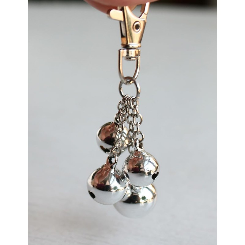 Bear bells Bell Keychain Pet dog Bells Silver