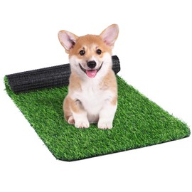 TURSTIN Dog Grass Pee Pads 16 x 30 Inches Artificial Grass Pad for Dogs Fake Grass for Dogs Potty Training Indoor Outdoor Fake Turf Rugs for Puppy Housebreaking Supplies