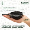 KUHA Small Cast Iron Skillet Set | Pre-Seasoned Mini Cast