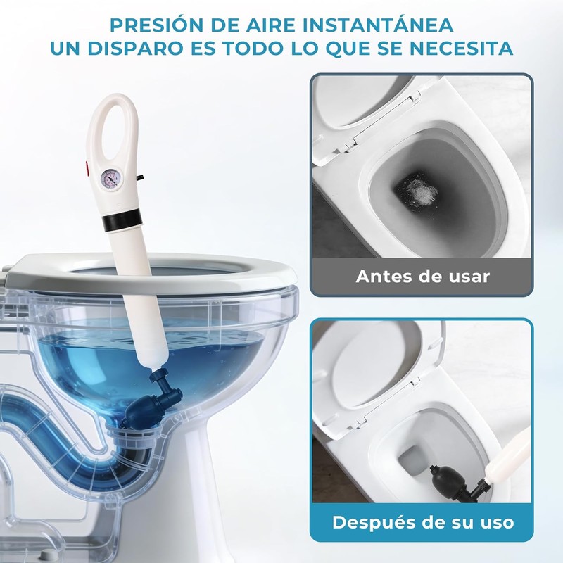 ASVEL Desatascos de Inodoro Kit 6 In 1,Destapador de Inodoros