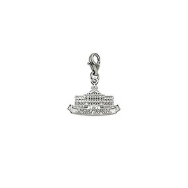 Rembrandt Sterling Silver State House Boston Charm with Lobster Claw Clasp, Charms for Bracelets and Necklaces
