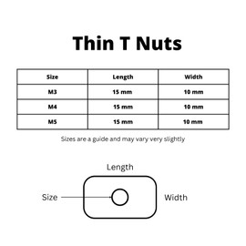 OG Secure | Sliding Thin T-Nut 20 Series M3-M5 - M5 / 25