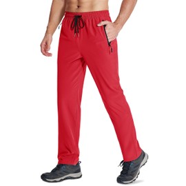 MAGCOMSEN Quick Dry Pants Men Lightweight Training Pants Stretch Mountain Pants for Men Tomato Red 34