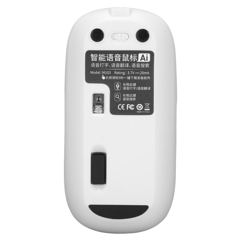 Wireless Mouse 1600DPI AI Optical Mice Voice Input Translation Computer
