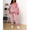 Tycorwd Women's Plus Size Two Piece Outfits Velour Sweatsuits Sets